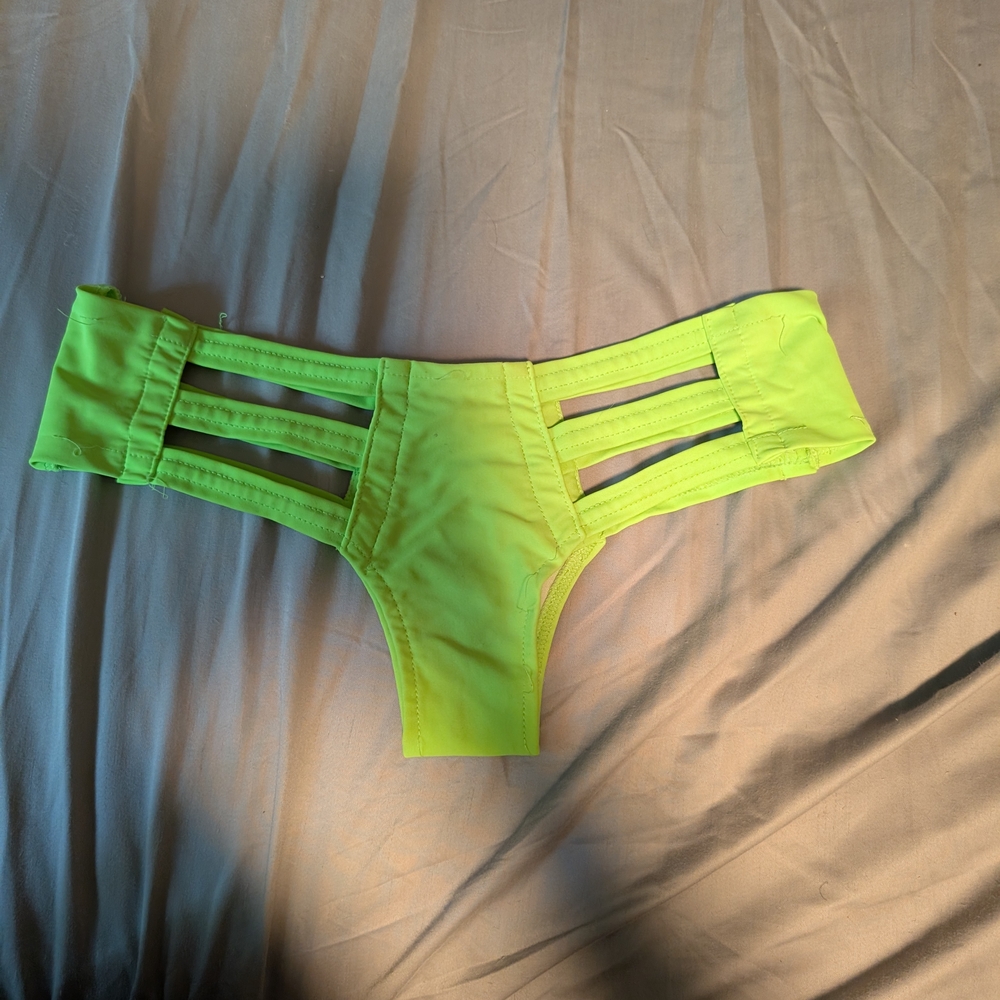 Black Diamond Neon Green Bikini Bottom